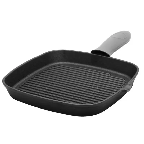 Super okazja Patelnia Grillowa Żeliwna 24cm Z Silikonową Nakładką 2668 Lumarko